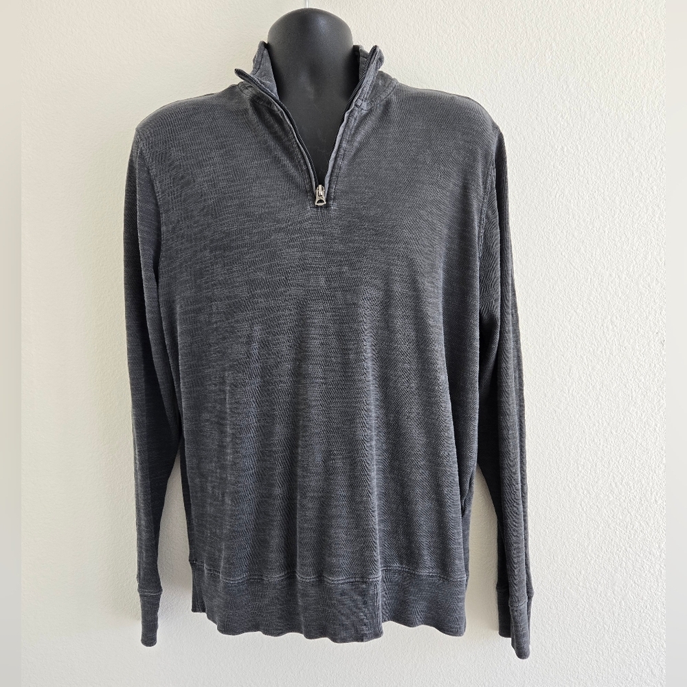 Faherty Sun washed Slub Quarter Zip Top Pullover Sweater Size Medium New no Tag